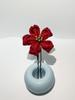 Inari Shoji Tsumami Zaiku Mizuhiki Dried Flower Hair Ornament Set for Ceremonies and Graduations (3 Pieces) Coming-of-Age (Red)