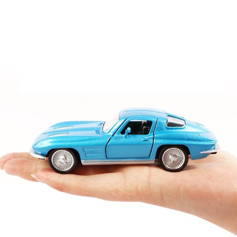 1/36 Corvette Stingray 1963 Игрушечная модель автомобиля для детей RMZ CiTY Литая — фото 5