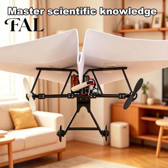 Beginner Airplane Toy Kit Remote Control Paper Kit, DIY Electric RC Plane with Gyro Handmade Stabilizer, Dual Propellers, Lightweight Glider Assembly