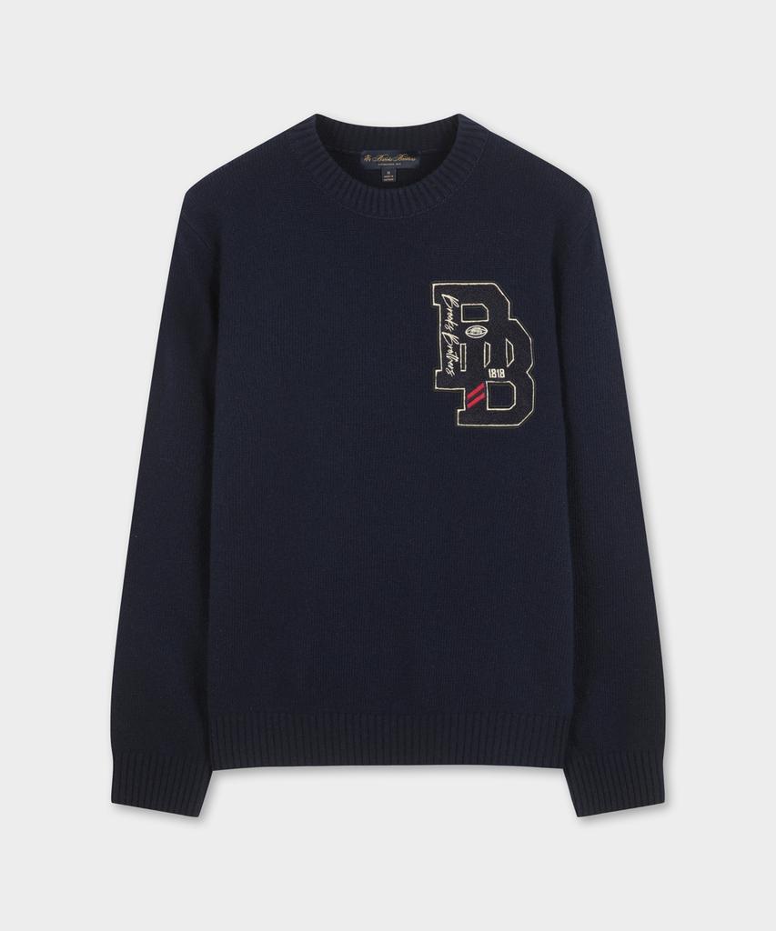 BROOKS BROTHERS [Heritage] Artwork Sweater (Navy) (Bbwrmhf407)