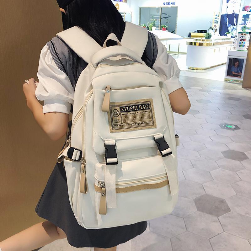 New schoolbag female college student high school student casual backpack simple large capacity boys backpack
