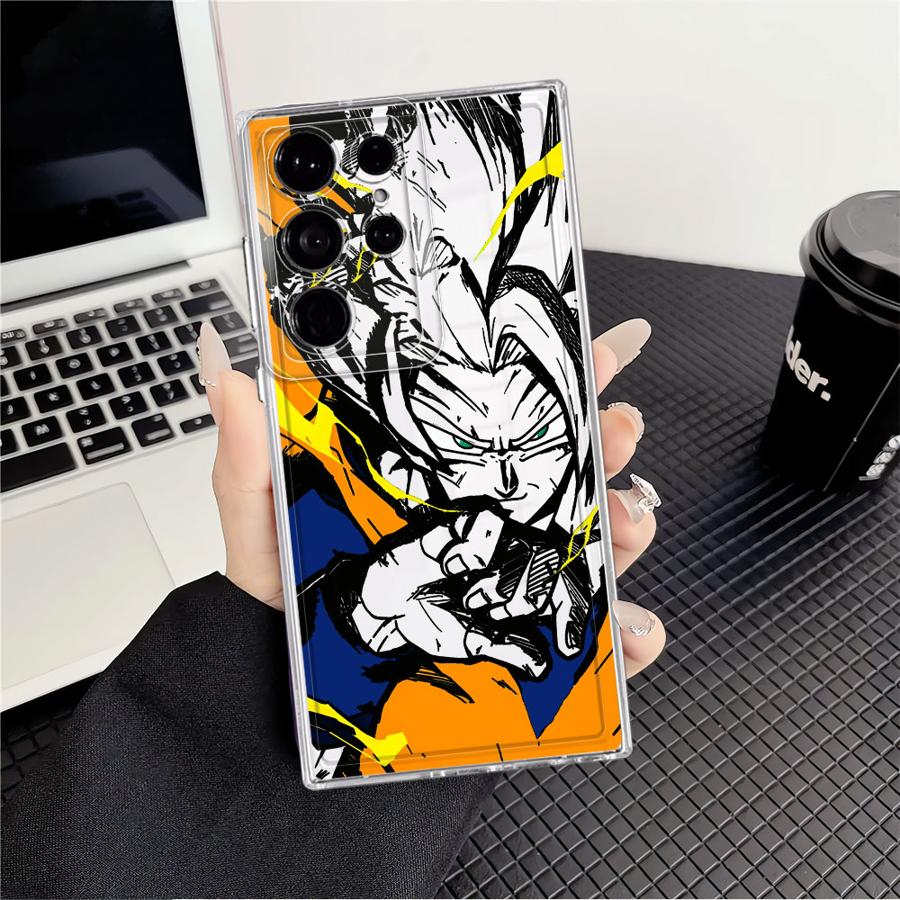 

Чехол для телефона для Samsung Galaxy S26 Note 20 Ultra 10 S25 Edge S24 S20 Plus S23 Ultra S22 FE S21 Dragon Bll Son Goku Vegta Galaxy S25 Edge
