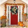 2023 New Halloween Mummy Wreath Countryside Door Hanger Wall Hanging Decor Window Decoration Simulation Garland
