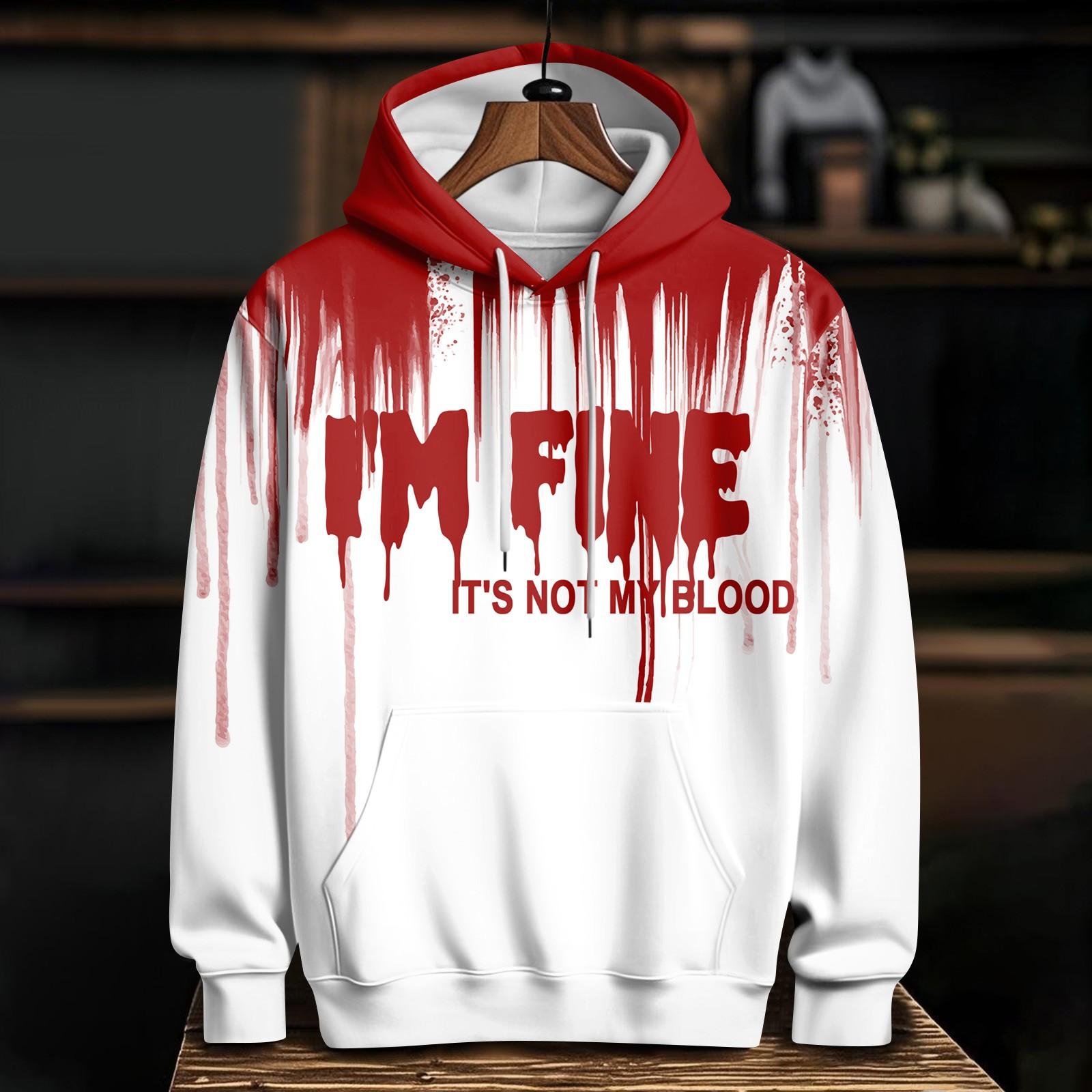 

Женский повседневный модный худи с длинным рукавом и принтом на Хэллоуин M