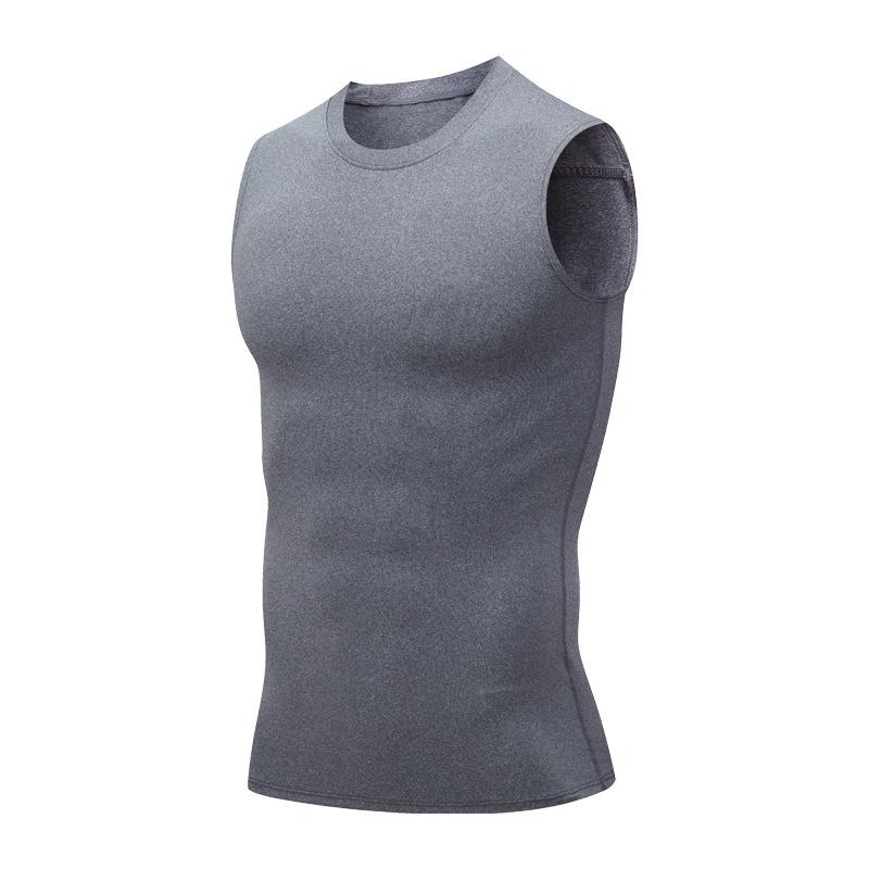 Men's Quick-Dry Ice Silk Sleeveless Sports Tank - Breathable Body Shaper for Gym, Basketball, and Running