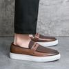 Loafers Shoes Men PU Mixed Color Flat Bottomed Light Comfortable Breathable Non Slip Business Casual Men Shoes