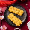 Simple New Year Cookie Cutters Pressable Biscuits Mold Plastic Cookie Stamps Baking Decorating Tool Easy to Clean