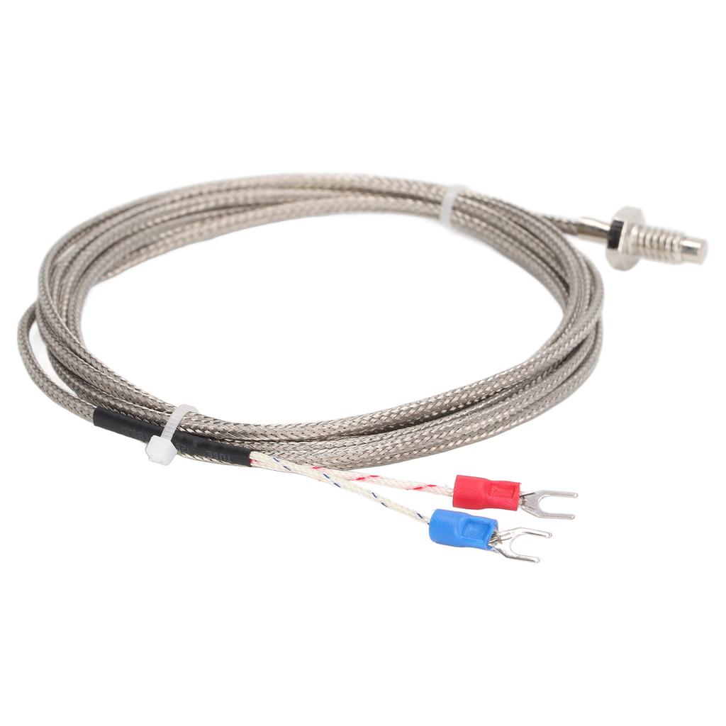 BERM K Type Screw Thermocouple Temperature Sensor Detector Gauge M6 Screw Thread 2 Wire Probe