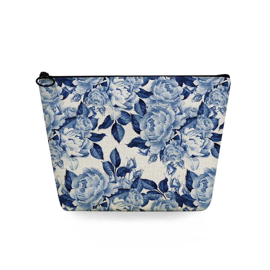 Women Flower Print Cosmetic Bag Toiletries Organize Travel Storage Case 6741 KTB