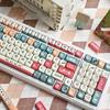 Mahjong Puppy Moa Five-Sided Dye-Sublimation Custom Cute Theme Keycaps for Mechanical Keyboards