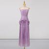 Ärmelloses Hochtaillen-Temperament-Schlauchtop mit plissiertem Abendkleid