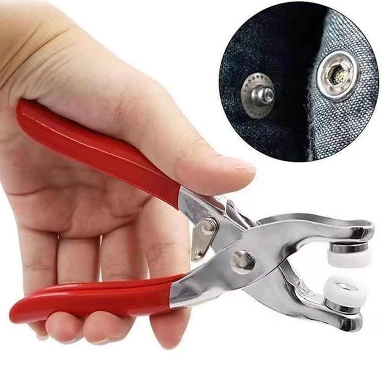Clothing Button Set Multicolored Solid Buckles+Pliers Set Metal Snap Button Replaceable Clothing Buttons