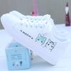Shoes Women Running Spring Autumn Fashion White Breathable Embroidered Flower Lace Up Casual Sneakers Zapatos De Mujer