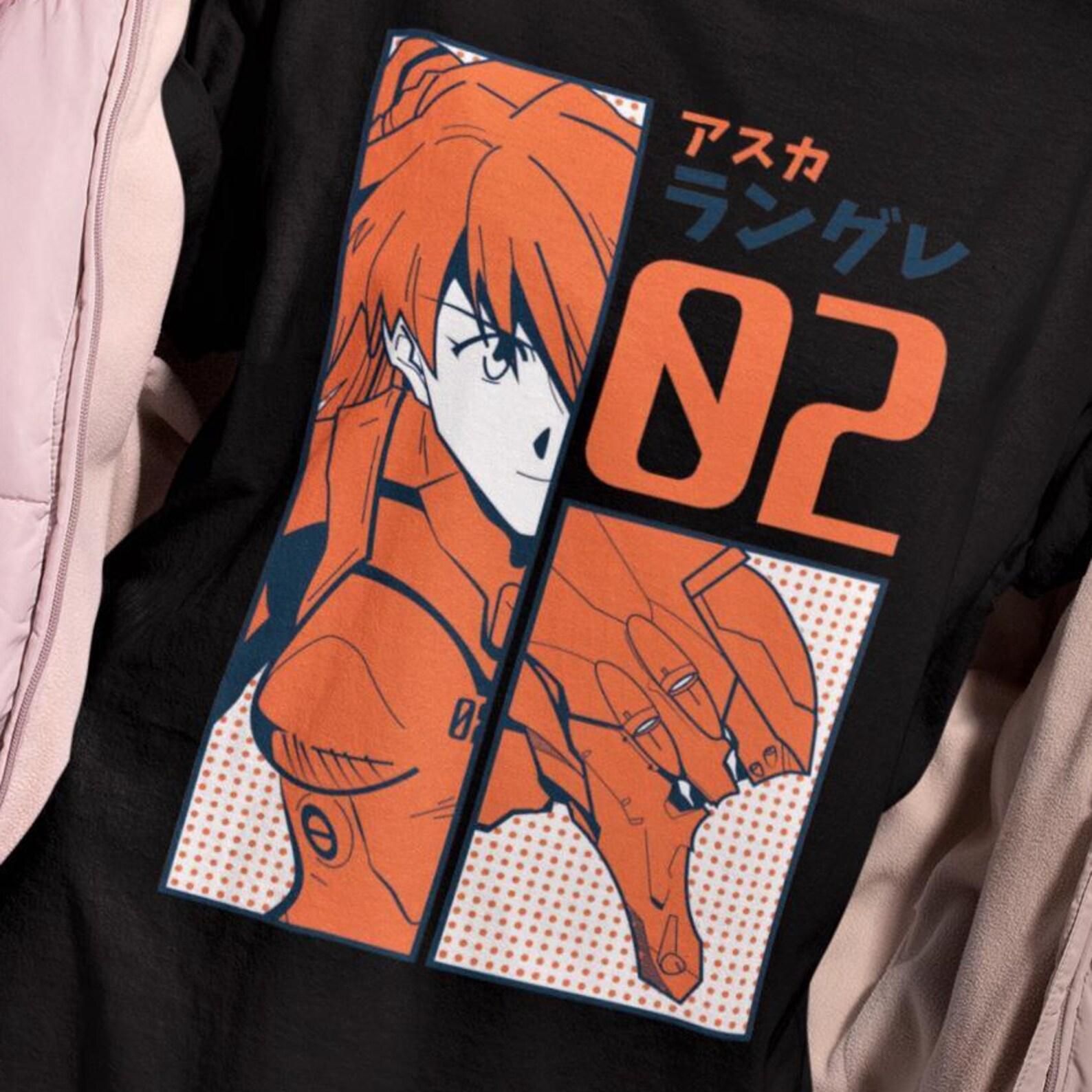 Asuka 02 Anime Shirt – Evangelion Cosplay T-shirt S