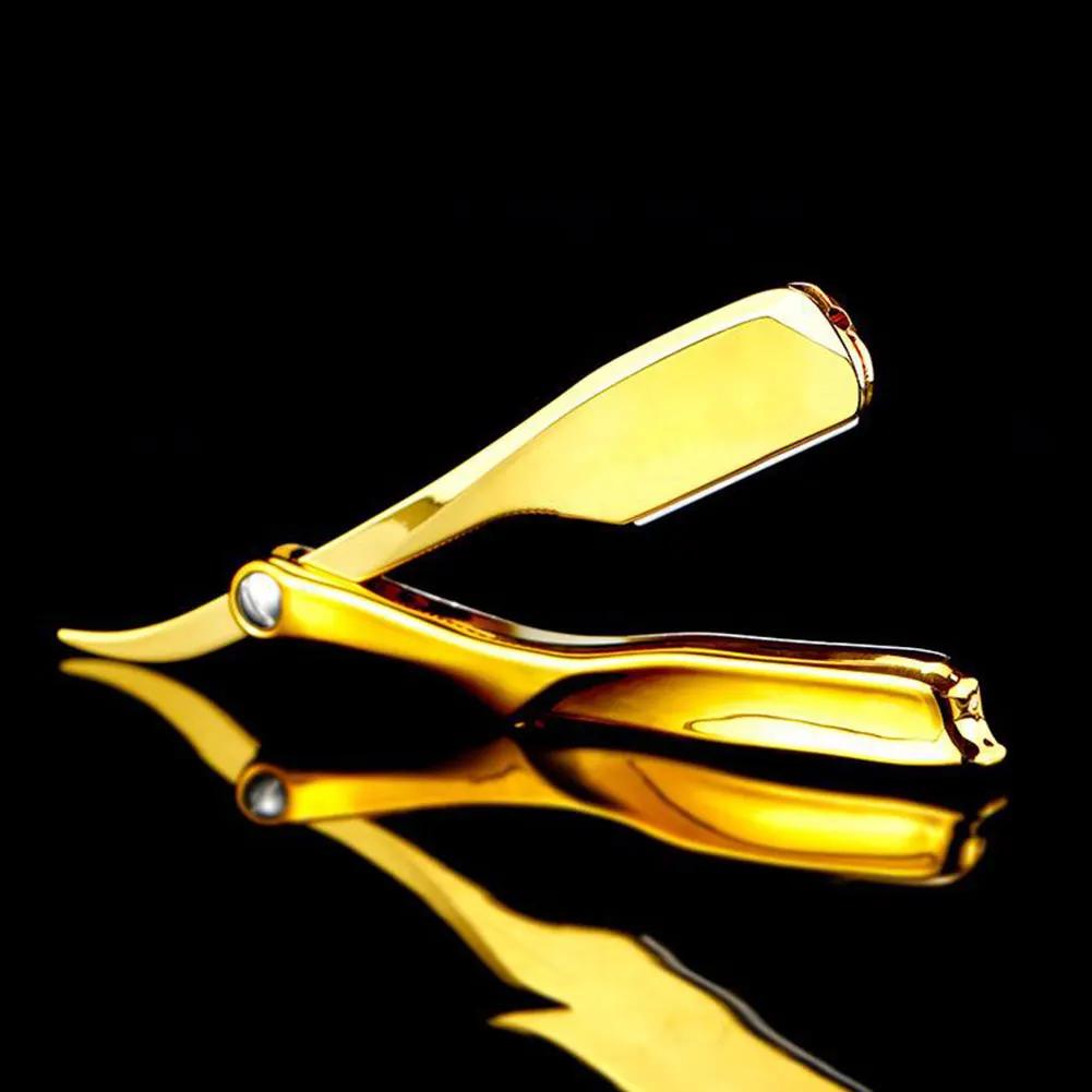 Salon Manual Beard Razor Folding Hand Shaver Razor Knife Holder Hair Removal Tools (No Shaving Slice) For Barber Accessories