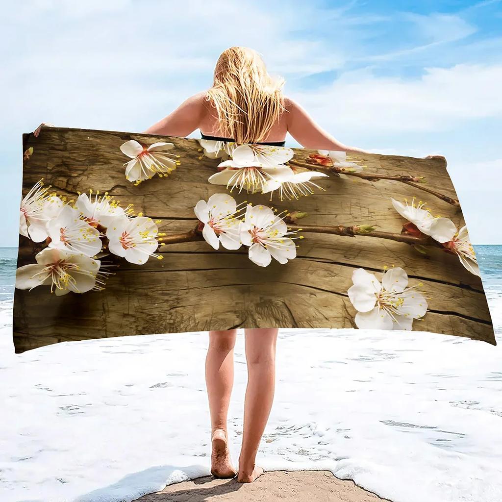 Peach Blossoms Quick Dry Sand Free Beach Towels Absorbent Bath Towels Extra Large Pool Towels for Swimming Bathroom Spa Pool