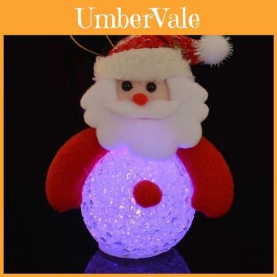 Versatile Christmas Luminous Pendant Featuring Santa Claus Snowman Bear And Elk Eye Lantern Snowman Led Night Light