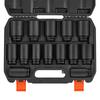 Axle Nut Impact Socket Set 1/2" Drive Deep 6+12-Point 14PCS Metric Socket