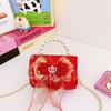 Red Ruffled Fun Bow Purse For Girls With Cozy Polyester Interior And Playful Appeal For Any Occasion