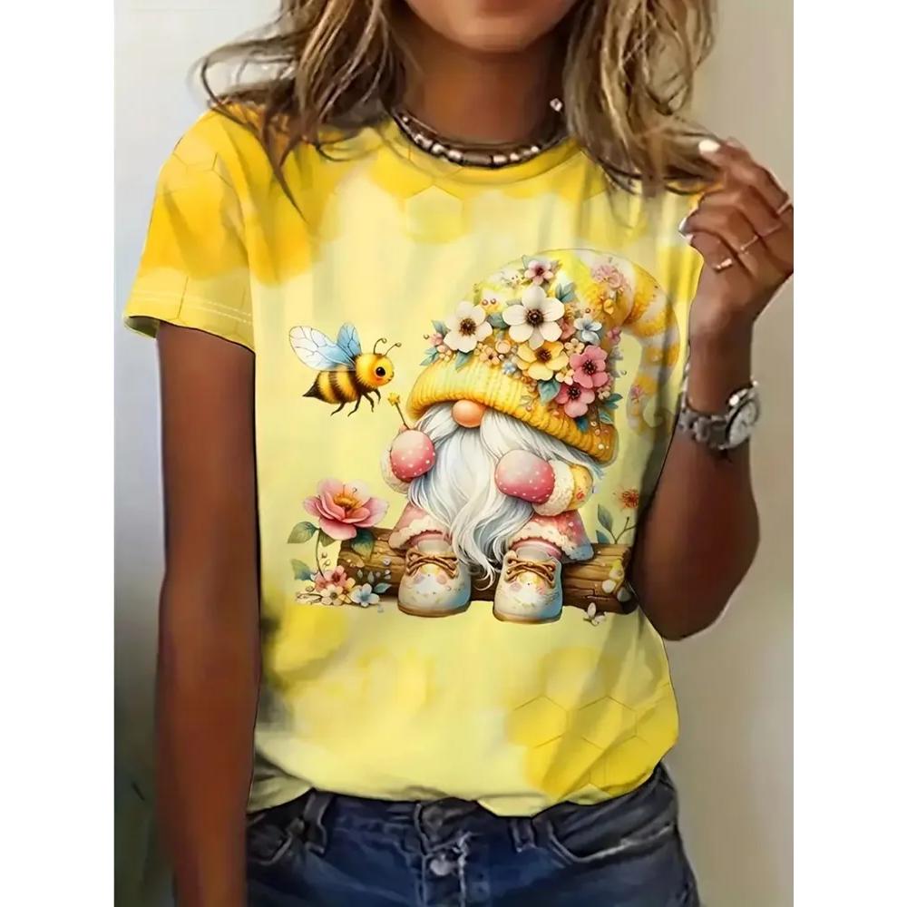 Casual Simple Women's Short Sleeve Fashion Versatile Top Breathable Daily T-Shirts Women’s