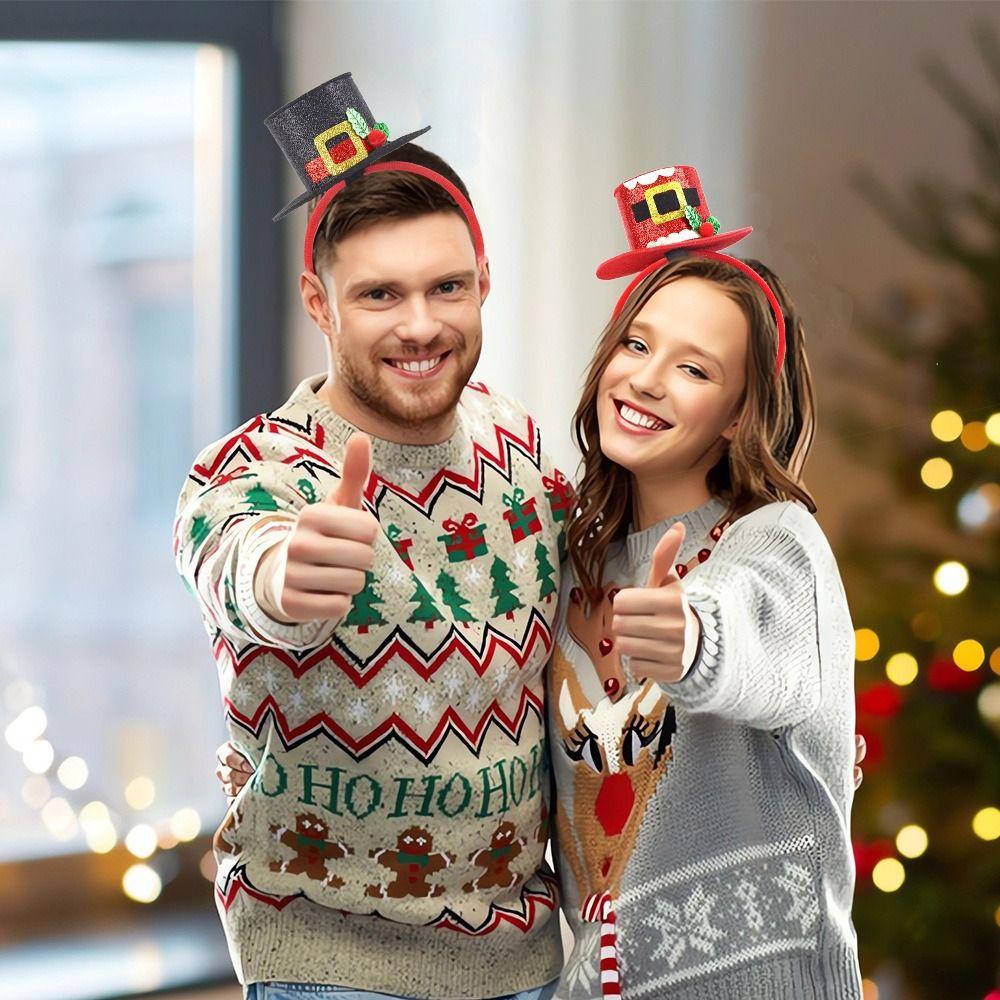 Snowman Reindeer Christmas Headbands Cute Merry Christmas Decorations Party Favors