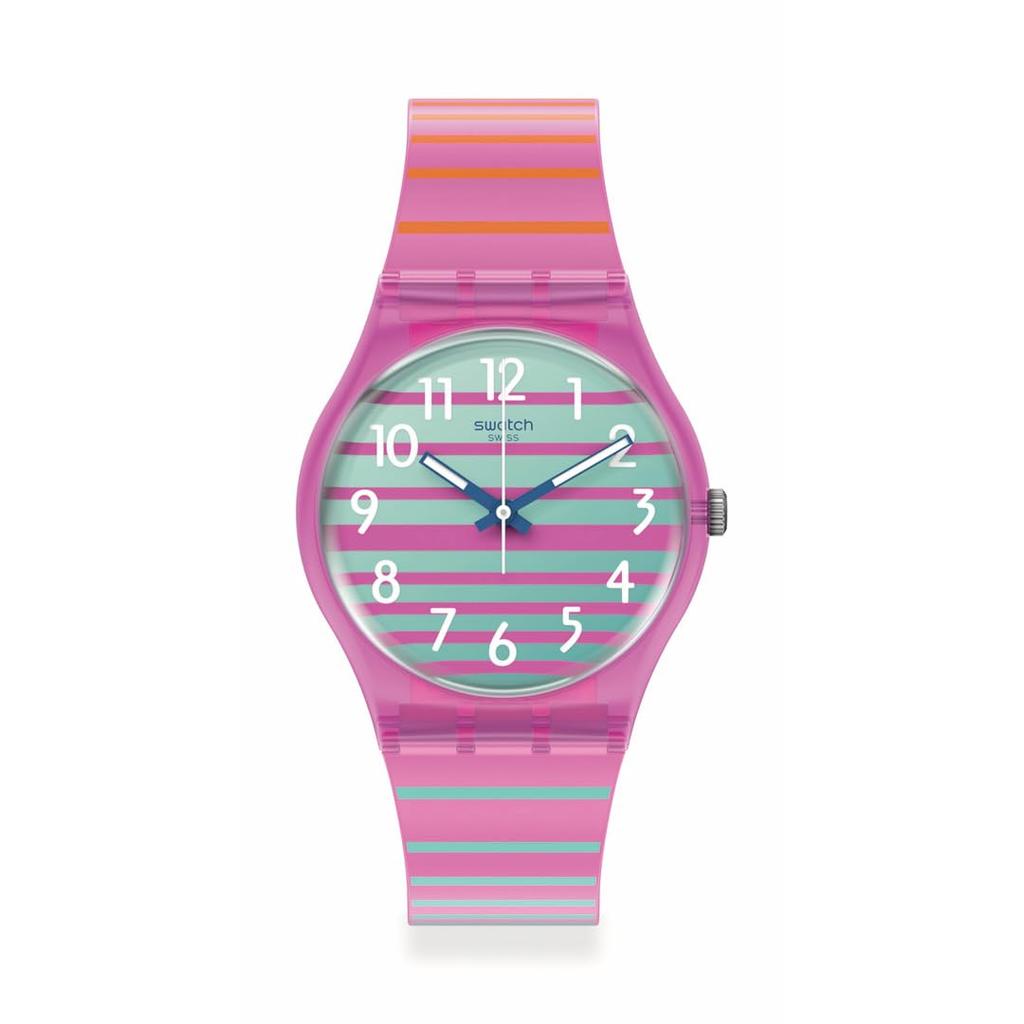 Swatch Electrifying Summer Gent Watch, SO28P105, Pink