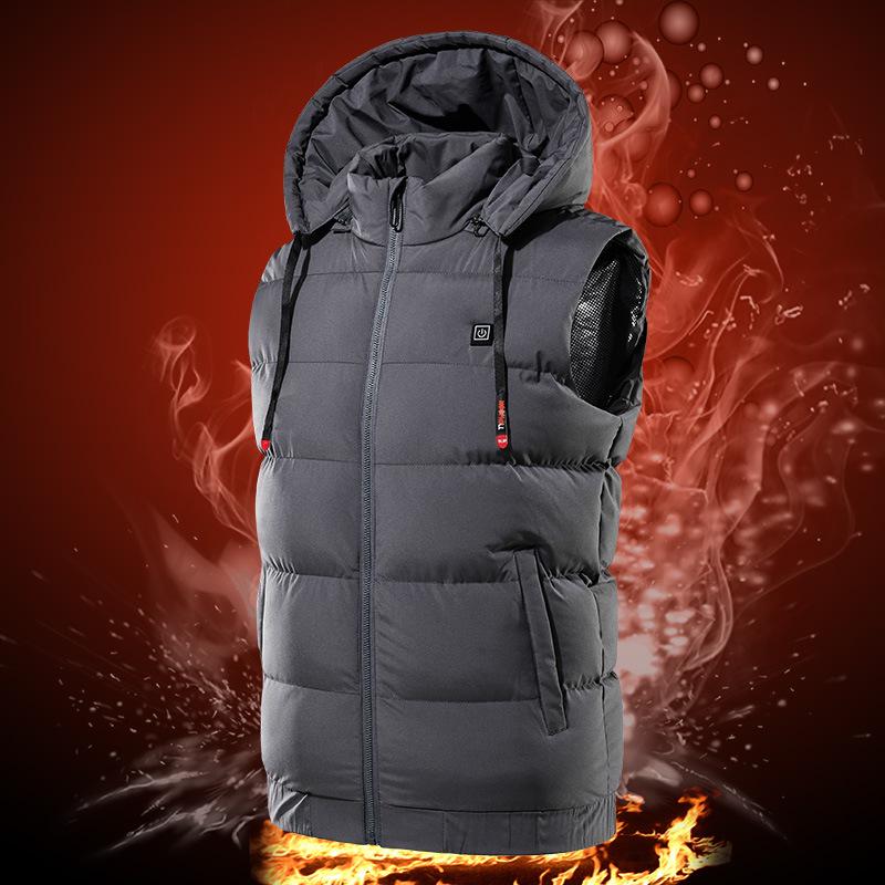 Plus-Size Intelligent Temperature Control Heating Vest with Nine Heating Zones