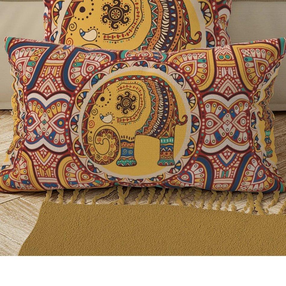 

Цифровая печать, 2 предмета, 33x50 см, декоративная наволочка 43 x 43 разноцветный