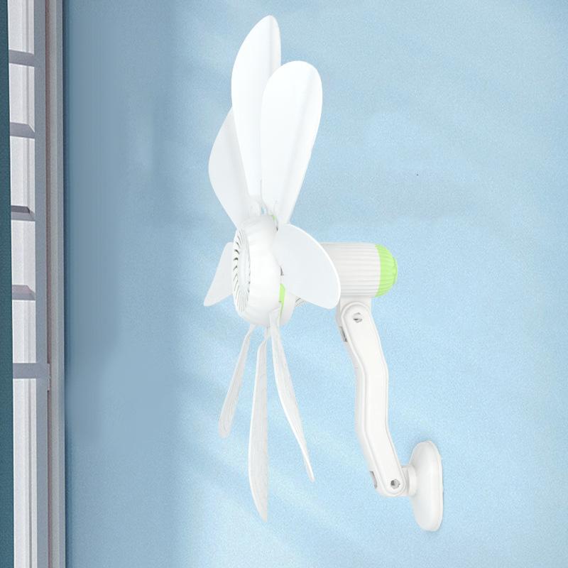 Wall Fan Small Wall Mounted Electric Fan No Drilling Required For Household/ Toilet/ Bathroom/ Kitchen