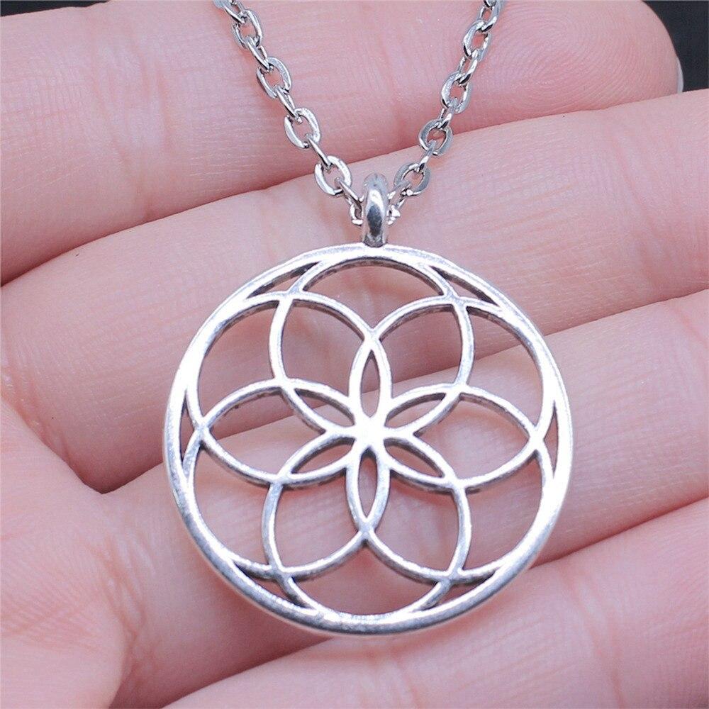 The Flower Of Life Necklace Jewelry Making Supplies Vintage Fashion Jewelry On The Neck