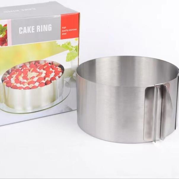 Adjustable Stainless Steel Mousse Ring (6-12 Inch) - Telescopic Cake and Bread Baking Mold