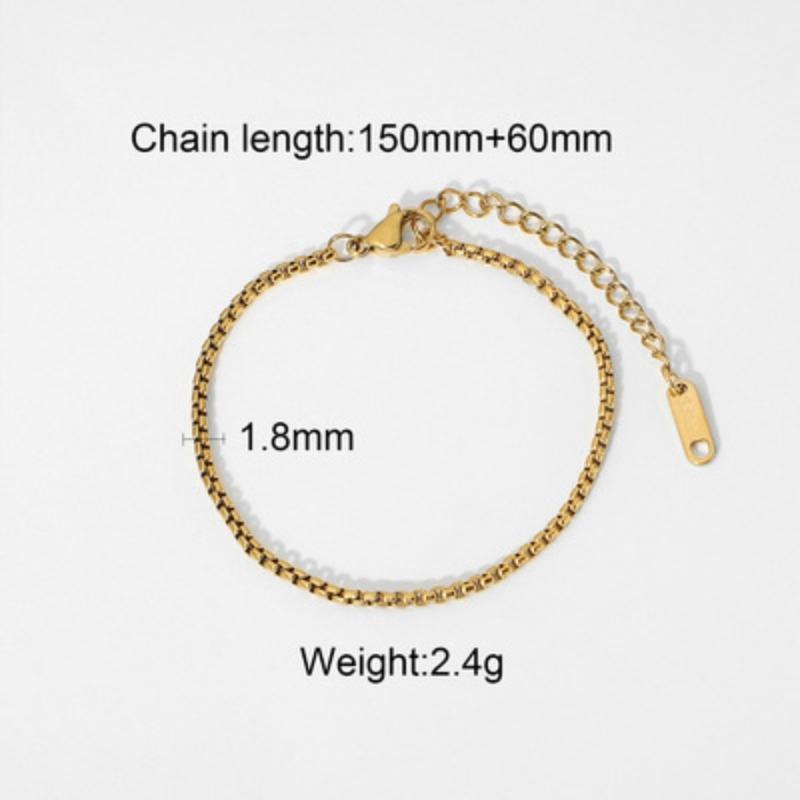 

Stainless Steel Cuban Bracelet - High-end Accessory - Electroplated Titanium Steel Bracelet - Women s Accessory JDB201034-2