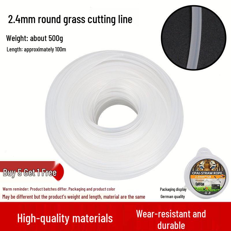 Universal Wear-Resistant Nylon Steel Wire Trimmer Line for Lawn Mower Heads