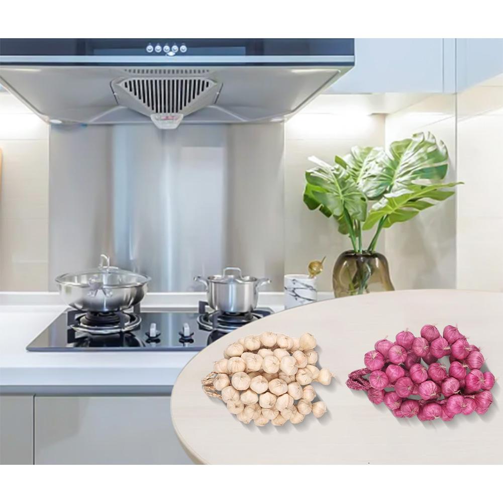 6Pcs Fake Garlic String Decoration Lifelike Multi-Color Kitchen Accent Kitchen Decor For Rustic Or Modern Interiors