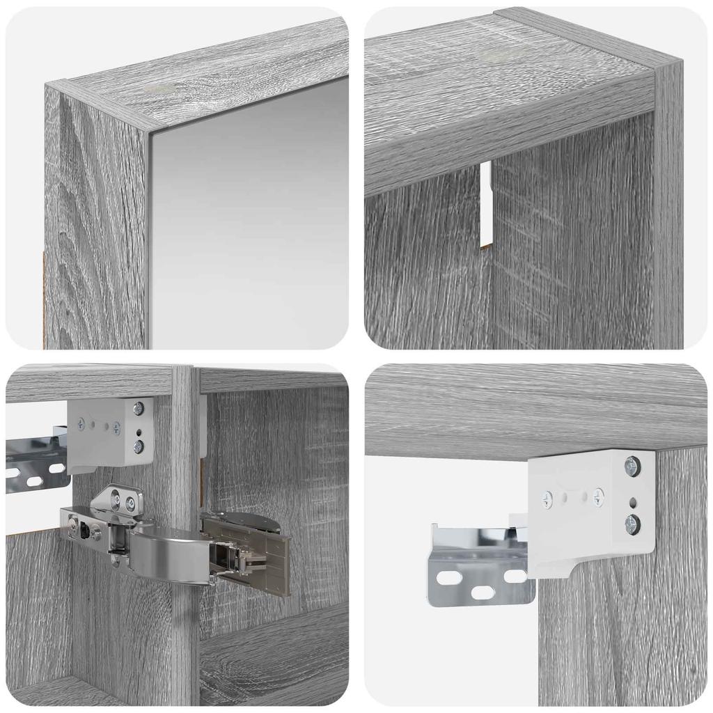 Bathroom Cabinet Set 3 Pcs 120 X 10.5 X 60.5 Cm Engineered Wood