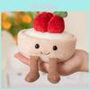 Kids Plush Strawberry Mousse Toy With Soft Pp Cotton Fill For Comfort And Play