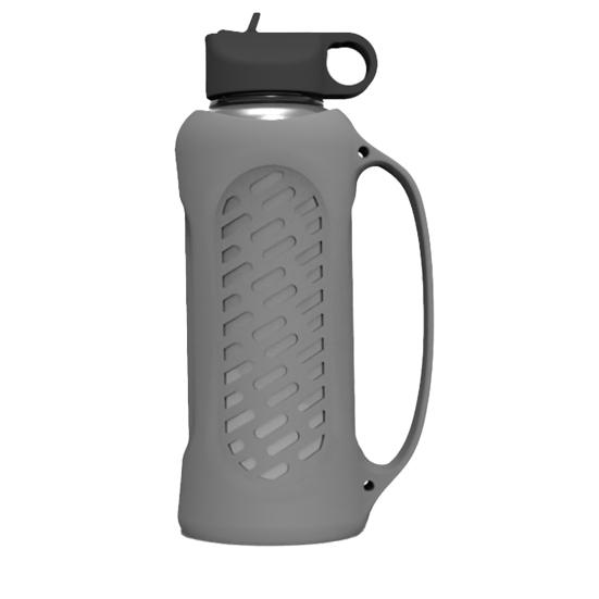 

Крышка для бутылки BPA Free, устойчивая к царапинам, с ажурным дизайном, силиконовая, портативная, 40 унций, термокружка, защитный чехол, кухонный гаджет серый