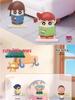 Crayon Shin-chan Trendy Cute Particles Play Figure Ornament - Handmade Anime Peripheral Blind Box Collection