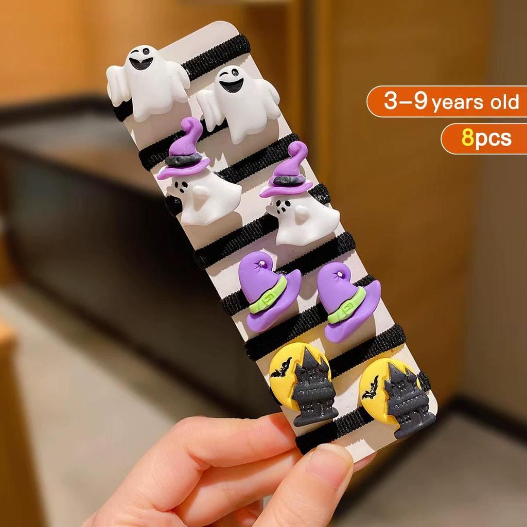 2025 Halloween Cute & Funny Kids' High-Elastic Rubber Band Hair Accessories