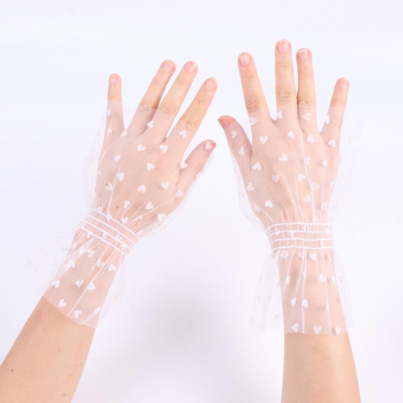 Fingerless Gloves Mesh Hollow Short Wrist Sleeves Mesh Party Festival Tull Sheer Fake Cuffs Dress Shirt Accessories