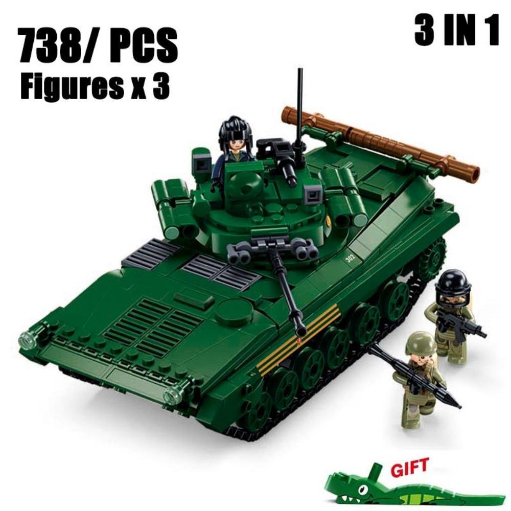 Militär ww2 Kanone Sturmpanzer Kampfpanzer Auto LKW Armee Waffe Bausteinsets Modell König Kinderspielzeug Geschenk
