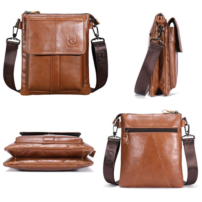 Neue Herrentaschen 100% Echtes Leder Umhängetasche Vertikal Trendig 10 Zoll iPad Schultertasche Aktentasche Lässig Reise Messenger Bag