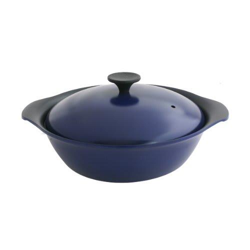 Yutori no Kukan (Comfortable Space) Harumi Kurihara Hospitality Pot (without steam plate) 24cm Navy LYO-0372