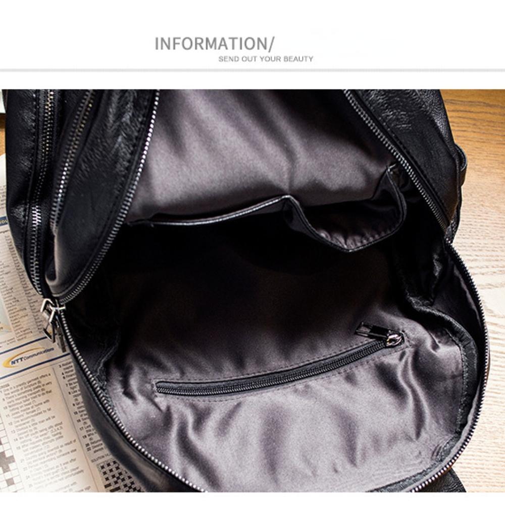 Женский рюкзак из мягкой кожи большой вместимости — фото 14