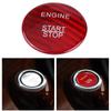 Carbon Fiber Engine Start Button Start Stop Button Cover Trim