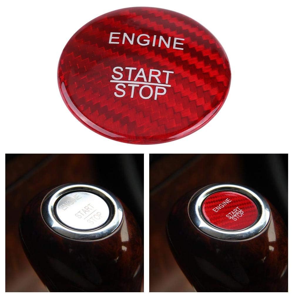 Carbon Fiber Engine Start Button Start Stop Button Cover Trim