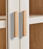 Modern Minimalist Walnut Drawer Cabinet Door Handle Long Wooden Log Style Wardrobe Knob for Dresser Use