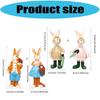 2Pcs Easter Rabbit Cartoon Resin Figurines for Enhancing Holiday Atmospheres Practical Home and Office Decoration