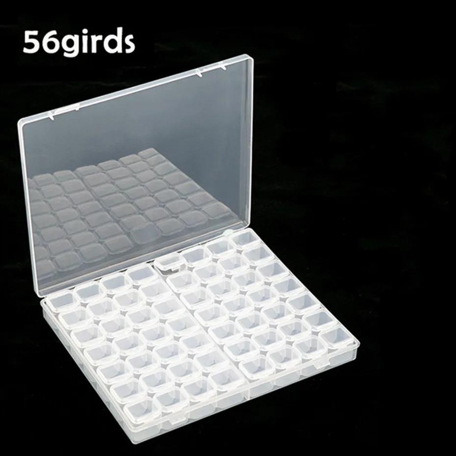 28/56 Grids DIY Diamond Painting Tools Storage Box Diamond Embroidery Accessories Organizer Case Painting Storage Containers