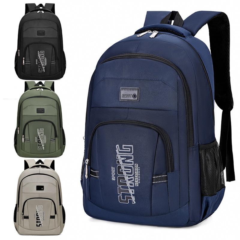 Unisex Casual Letter Laptop Backpack Business Bag For Travel And Daily Commutes